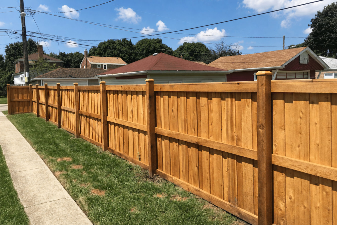 Wood fence installation in Foster City, CA